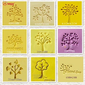 Various Tree shapes Soap stamps Acrylic pattern stamp handmade soap using plants Stamp