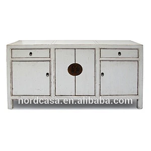 Hot Sale Chinese Antique Console Table Furniture 2-Drawer 4-Door TV Table