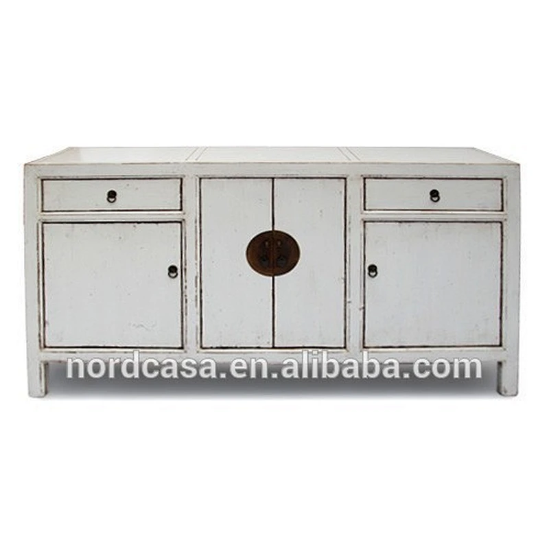 Hot Sale Chinese Antique Console Table Furniture 2-Drawer 4-Door TV Table