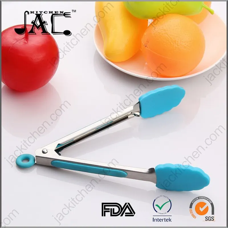 Nontoxic Stainless Steel Double Spatula Tongs