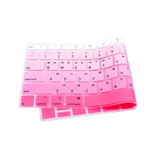 US Keyboard korean Waterproof Rainbow Silicone Laptop Keyboard Cover keyboard protector For MacBook Air 13