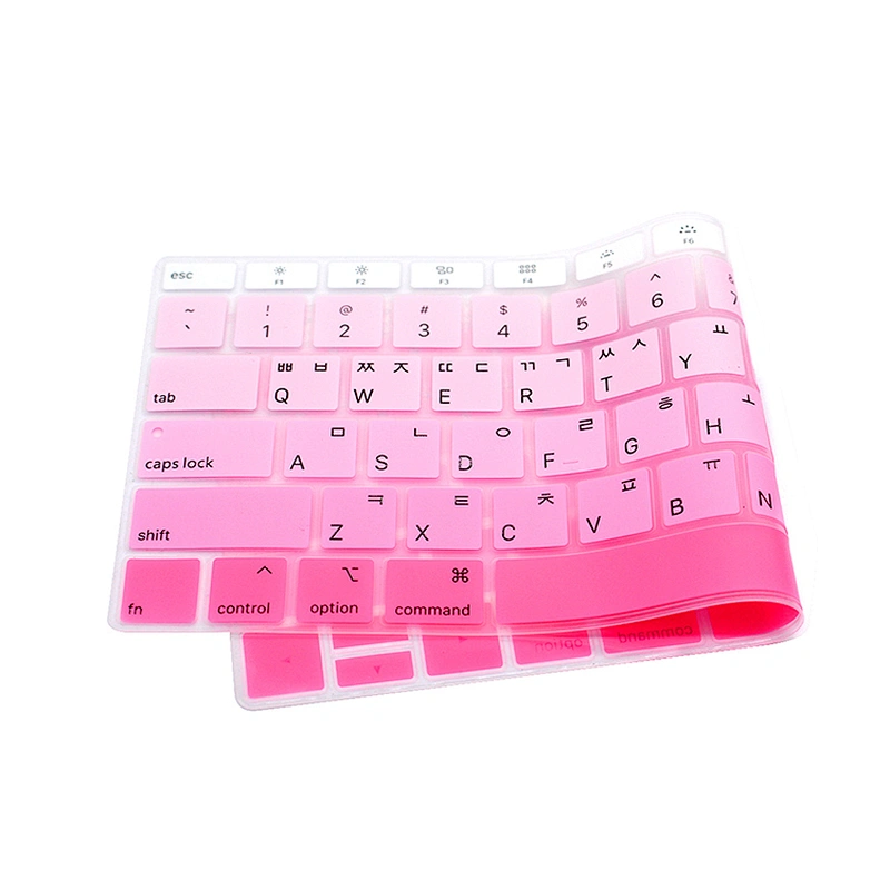 US Keyboard korean Waterproof Rainbow Silicone Laptop Keyboard Cover keyboard protector For MacBook Air 13