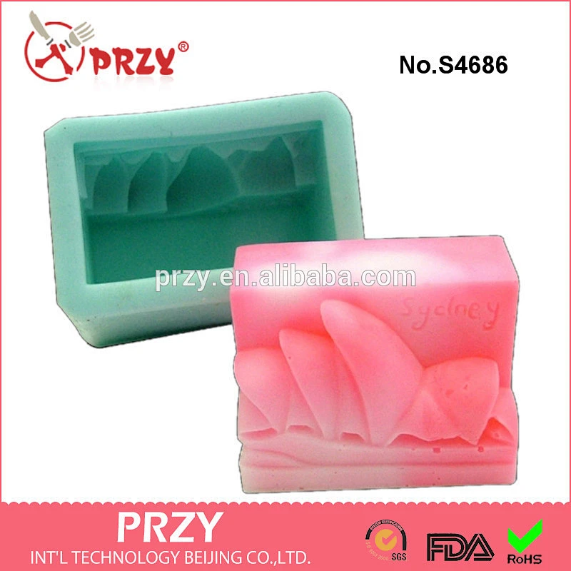 S4686 Sydney Opera House DIY soap mold silicone mold art soap mold