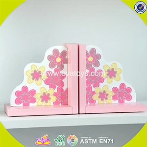 wholesale beautiful wooden bookend for girls popular wooden bookend for girls W08D054