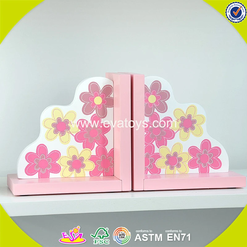 wholesale beautiful wooden bookend for girls popular wooden bookend for girls W08D054