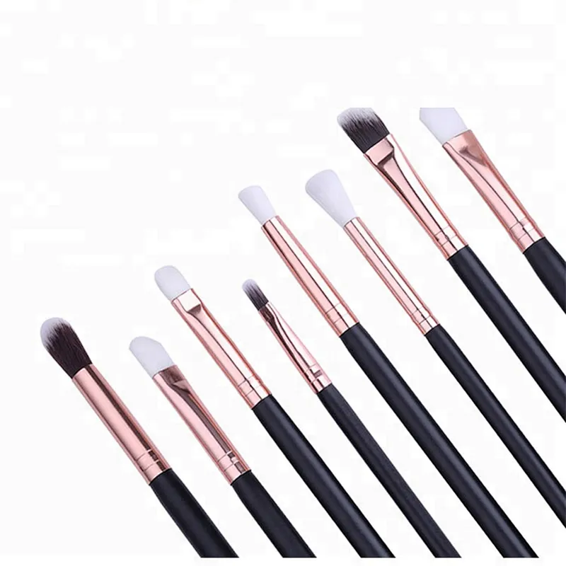 12Pcs Makeup Brushes Kits Black Wooden Handle Soft Portable Cosmetic Make Up Brush Beauty Eyeshadow Cosmetic Brush Tool Set