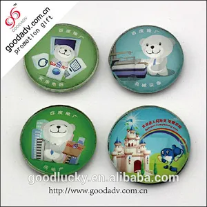 Manufacturers decoration custom transparent glass magnet sticker magnetic