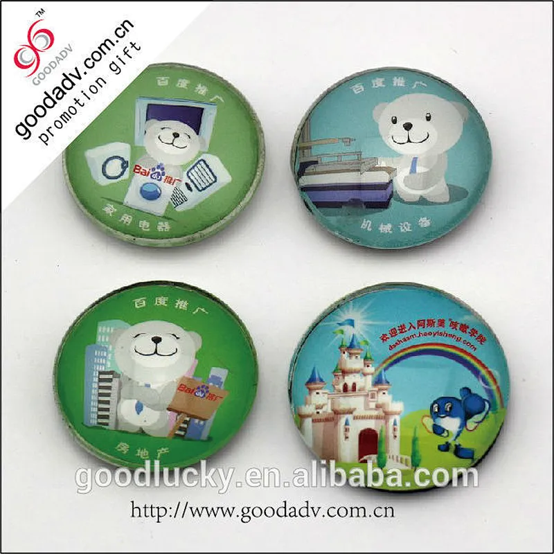 Manufacturers decoration custom transparent glass magnet sticker magnetic