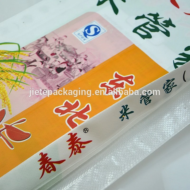 25kg accept custom order plastic pp woven material rice bag with matt film new design