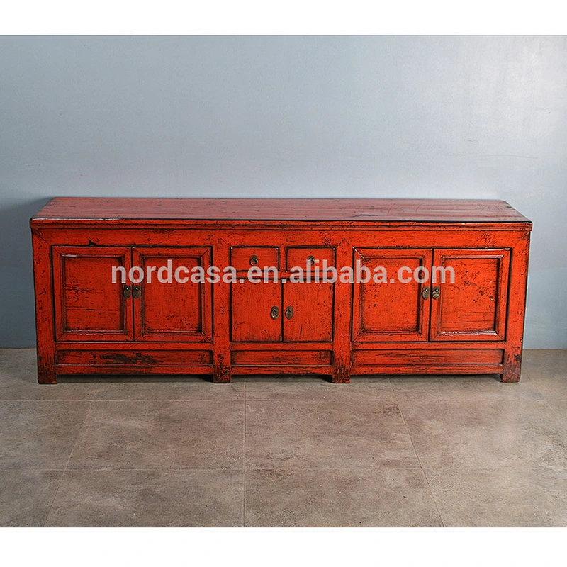 Chinese antique recycled wood red bedroom TV cabinet or living roon cabinet