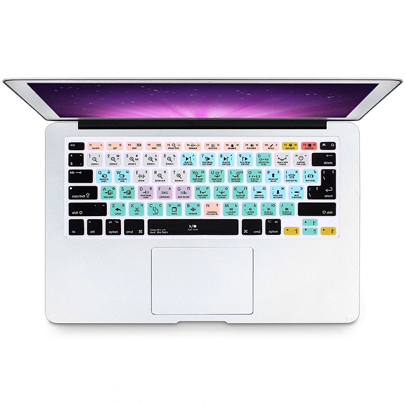 Amazon Hot Selling Avid Pro Tools Silicone Keyboard Custom Russian Laptop Keyboard Skins For mac book pro laptop computer