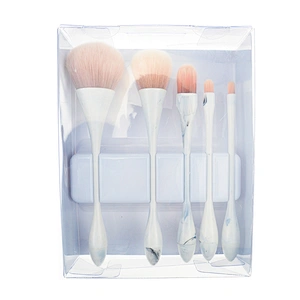 2018 new design cosmetics tools professional marble handle customer 5pcs makeup brush set