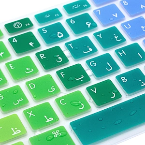 Accepting Dropship Rainbow silicone cover custom keyboard skin Arabic Cover For Macbook Pro A1278 cover English Version