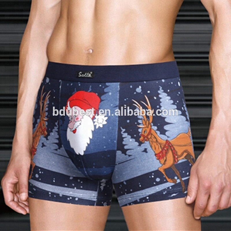 2015 new style cotton/spandex printed free sample men underwear