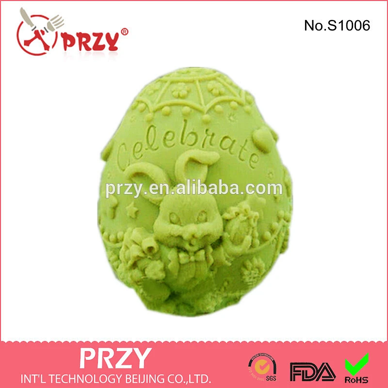 S1006 PRZY Easter bunny 3d silicone soap molds