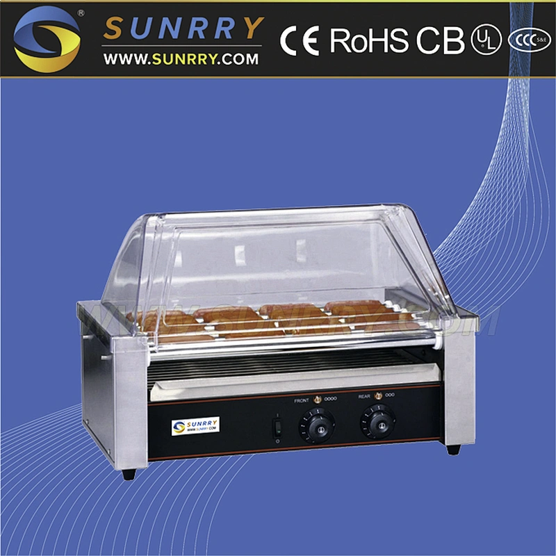 Electric hot dog roller machine with 5 rollers and cover automatic hot dog grill roller (SUNRRY SY-HD5)