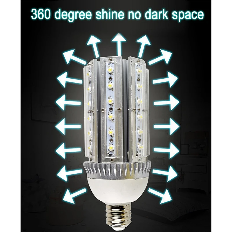 60W Mogul Base E39 E40 LED Corn Light 6000K Energy saving high power