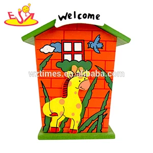 wholesale new design wooden money saving box for kids cute wooden money saving box for kids W02A028