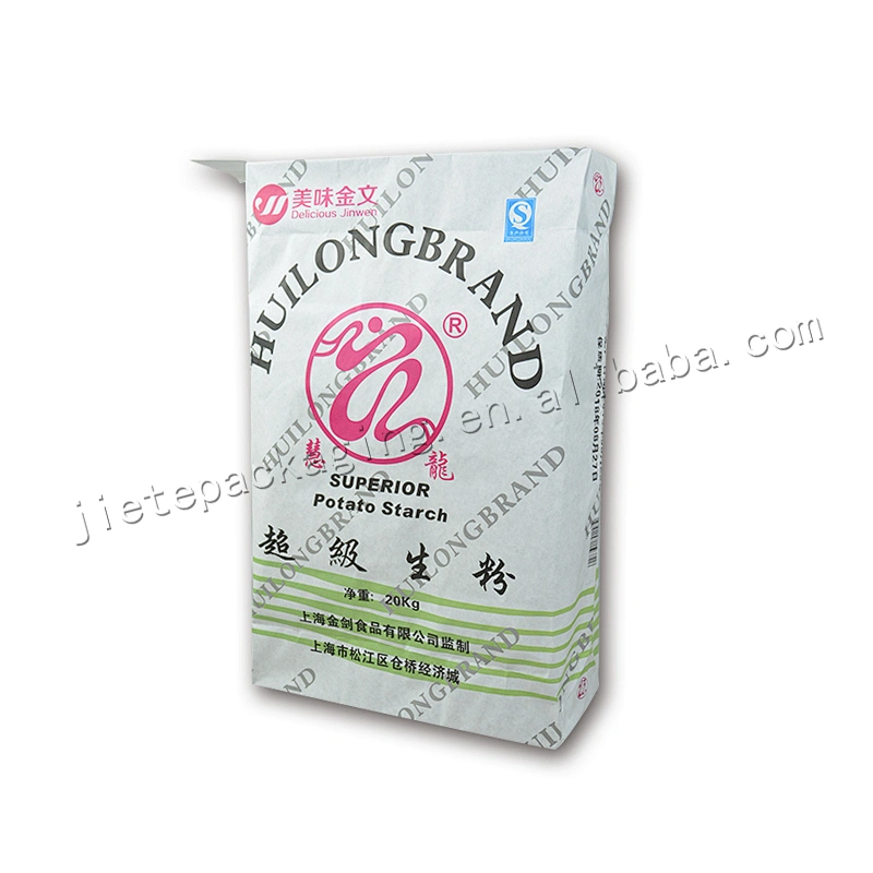 20kg stand up multilayer kraft paper corn flour bag for powder,starch,maizena,farina