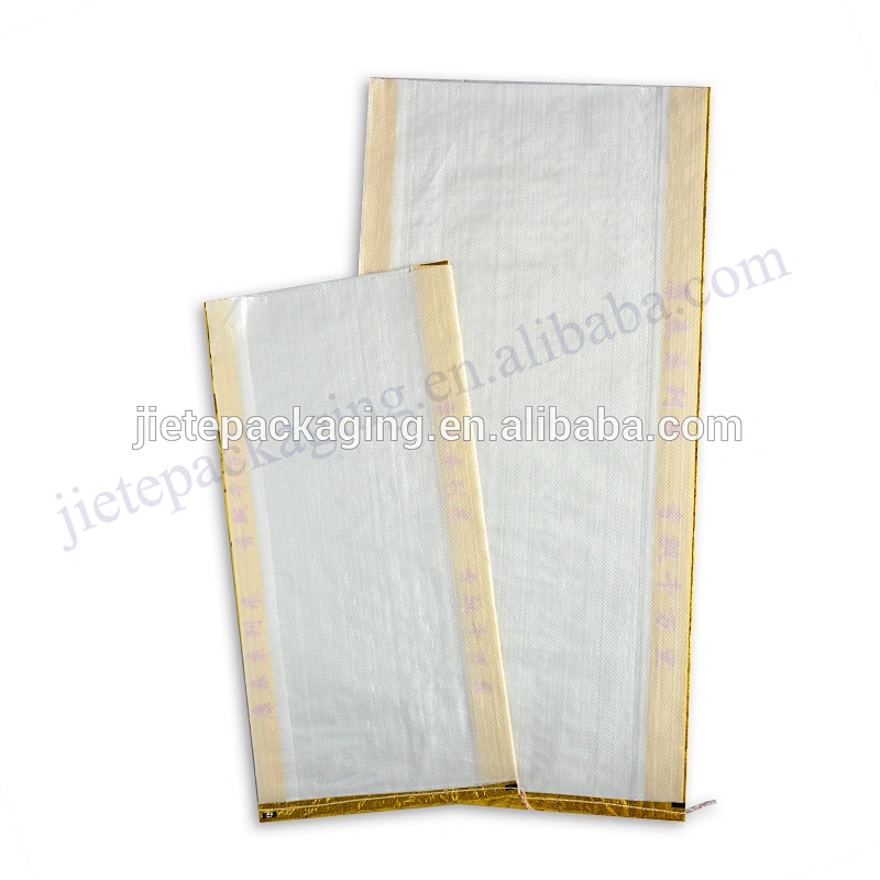 Customized foil laminated gold color printing pp woven basmati rice packaging bag 25kg
