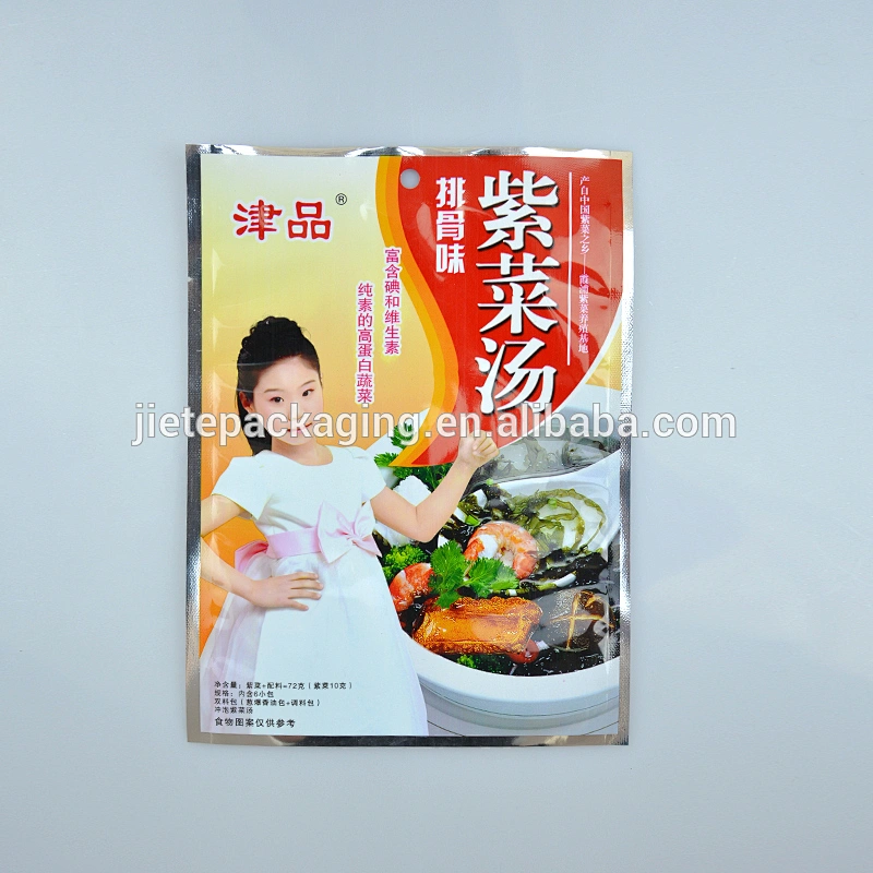 Food packaging vacuum PE bag for sea food, seaweed soup