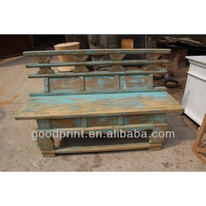 Solid Wood Vintage Shabby Chic Garden Bench