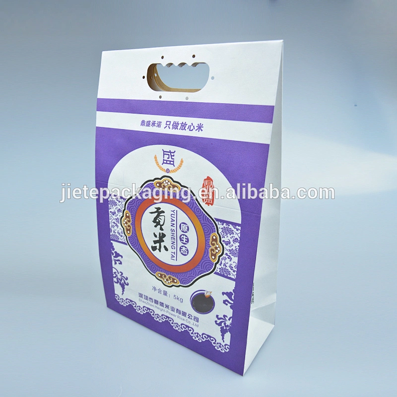 50kg 15kg 5kg kraft paper bag for flour, rice packing