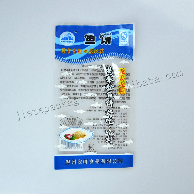 PA/PE plastic food vacuum packaging bag with foil film for snack