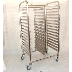 2018 Good quality foldable 16 Layers stainless steel food trolley cart and bread bakery cooling rack trolley for sale