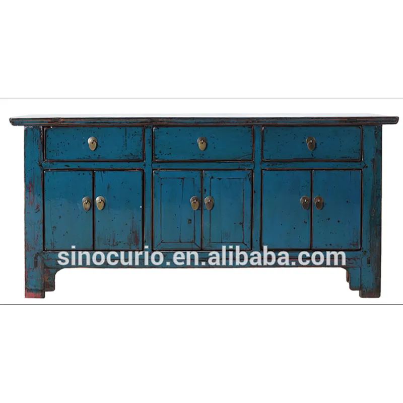 chinese antique distressed storage furniture sideboard cabinet