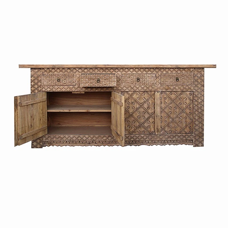 Qinghai Carved Chinses antique cabinet asian sideboard