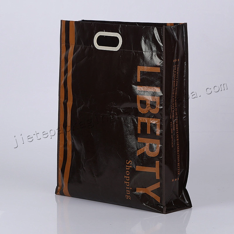 Black Promotional Custom Logo Printed pp non woven Tote Bag