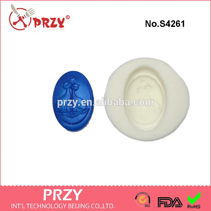 S4261 PRZY Cats in love - Silicone Mould, Soap making - mold, resin, fimo, polymer