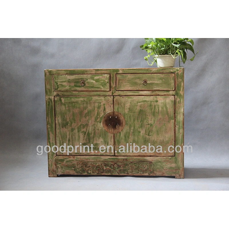Antique Shabby Chic Primitive Wooden Cabinet