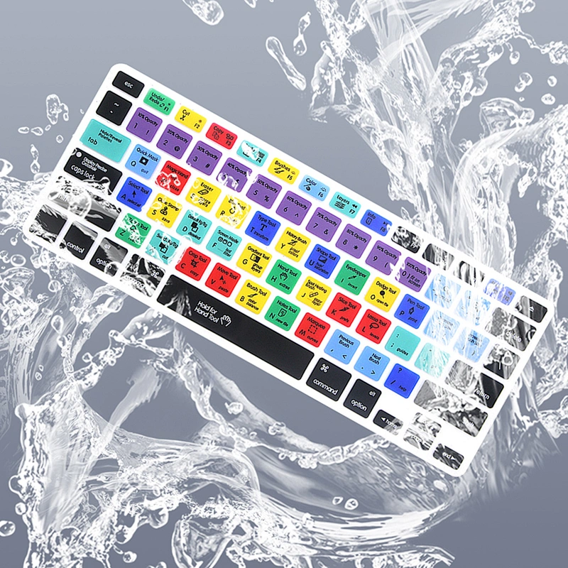 China Ali baba Ado be Photo Shop PS waterproof keyboard protectorSilicone Shortcuts Keyboard Skin for macbook pro 13 cover