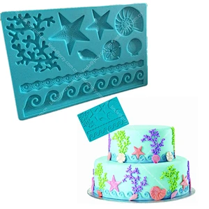 Sea conch Fondant Cake decoration molds Shell decorative cake fondant Clay silicone mold