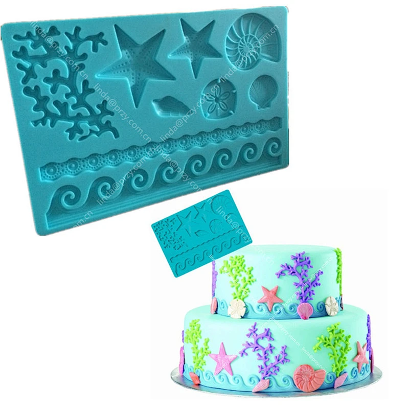Sea conch Fondant Cake decoration molds Shell decorative cake fondant Clay silicone mold