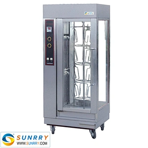 Hot sale horizontals and vertical gas 12pcs rotating chicken rotisserie oven for sale