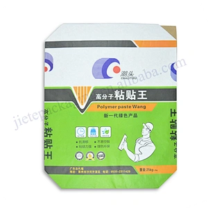 Stand up white kraft paper cement bag for Chemical powder and other industrial use material 25kg