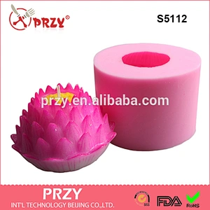 S5112 Lotus shape DIY candle mold silicone soap mold handmade soap mold