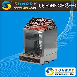 2018 hot selling hot dog display warmer steamer with hot dog broiler (SUNRRY SY-WD65)