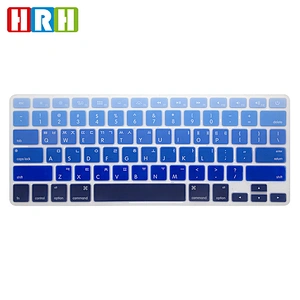 English Version Ombre Color Silicone Keyboard Cover Skin laptop keyboard skin for Macbook Pro Air Retina 13 15 17 Korean