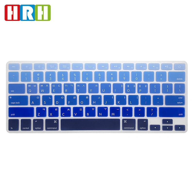 English Version Ombre Color Silicone Keyboard Cover Skin laptop keyboard skin for Macbook Pro Air Retina 13 15 17 Korean