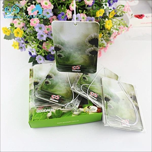 Promotion hanging paper freshener card bulk car air freshener car perfume sheet