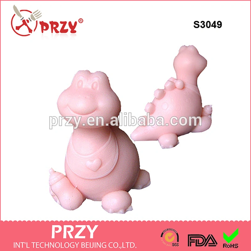 S3049 Best Cake Tool 3D Silicone Soap Mould Baby Dinosaur Girl