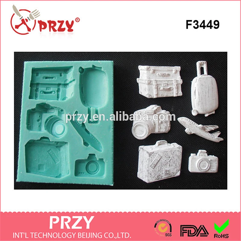 PRZY Travel equipment silicone molds for fondant cake mould silicone - F3449