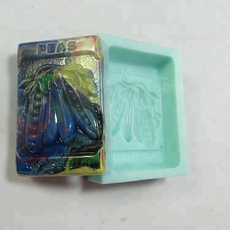 QT0037 Colorful Peas pattern Soap silicone Molds aroma stone mold