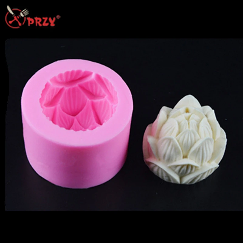 2018 white Lotus flower molds Soap Candle mould silicone cake decorations mold aroma stone molds
