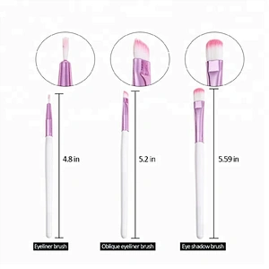 Custom Logo Wood Handle Synthetic Hair Pink 8pcs Cosmetic Comb Makeup Brush Set With Leather Bag