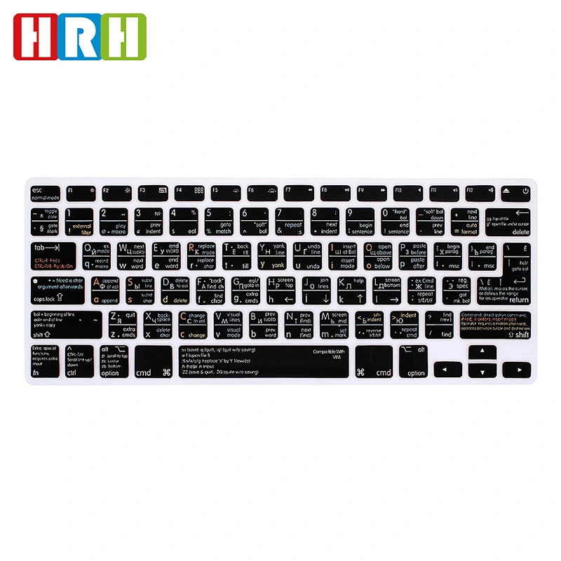 Waterproof VIM VI Silicone Russian Keyboard Shortcuts Covers Skin For mac air book 13 inch Keyboard for macbook pro 13 cover